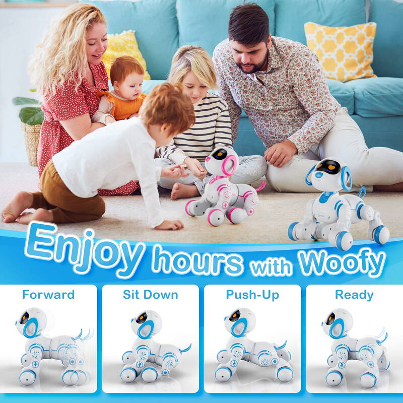 Contixo Smart Puppy, Kids Toddlers Ages 3-8, Interactive Learning Robot Dog Toy, Remote Control, Lights & Sounds, Blue_voghion.com