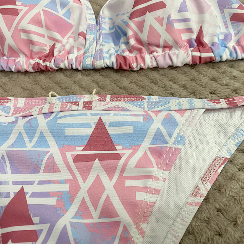Damen Bikini Set Mit Hoher Taille Und Druck Für Strand Und Pool_voghion.com