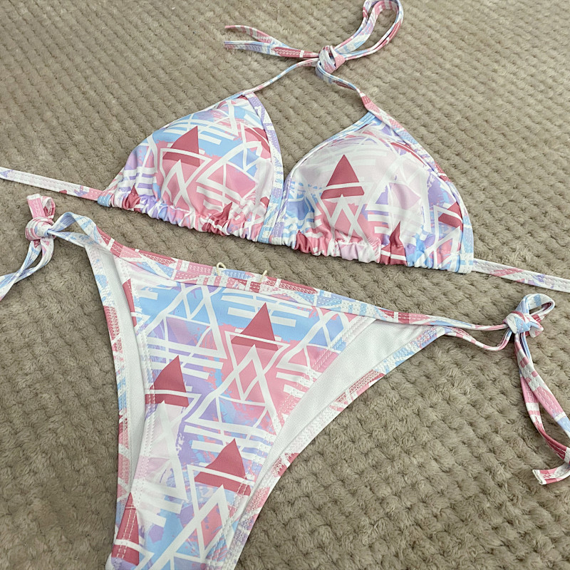 Damen Bikini Set Mit Hoher Taille Und Druck Für Strand Und Pool_voghion.com