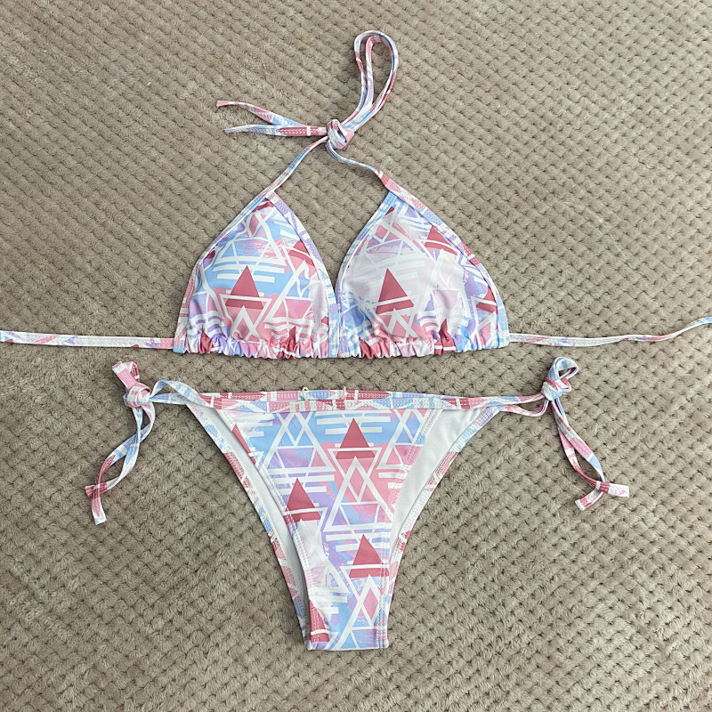 Damen Bikini Set Mit Hoher Taille Und Druck Für Strand Und Pool_voghion.com