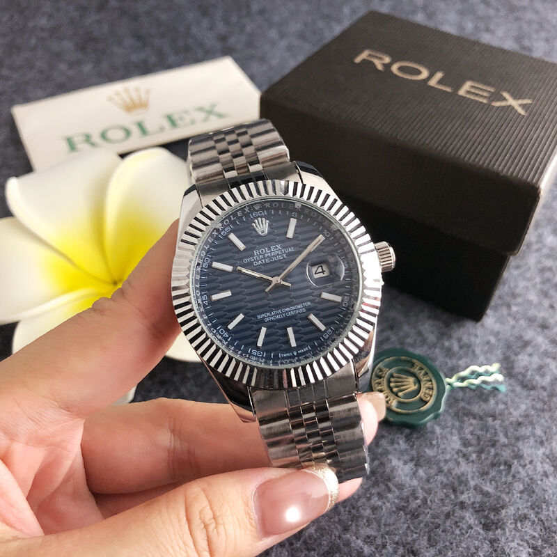 【With Box】Elegant Business Quartz Watch, Light Luxury Design, Steel Band, Large Round Dial With Calendar Display