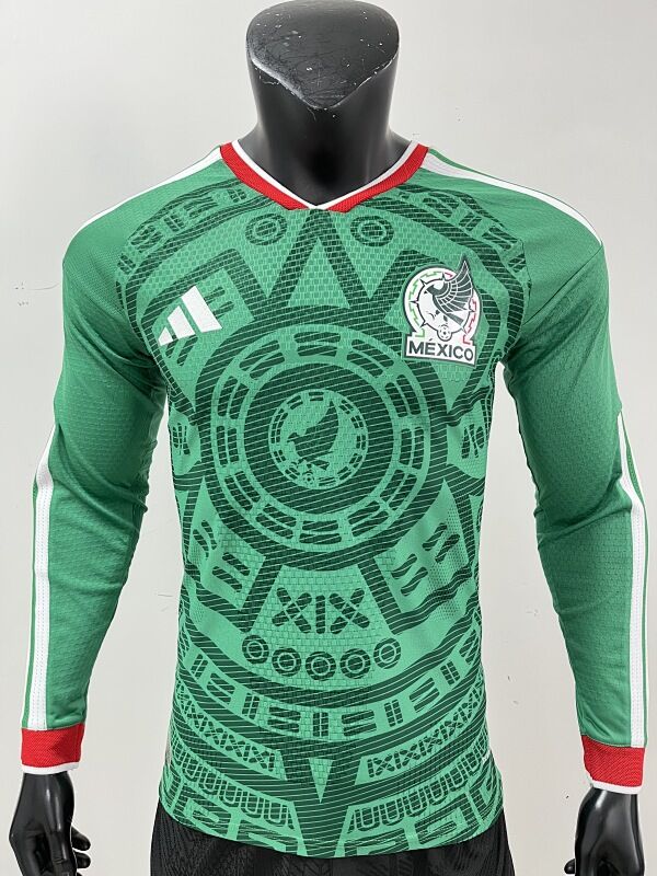Mexiko fotbollströja med lång ärm för vuxna och ungdomar vm 2026_voghion.com