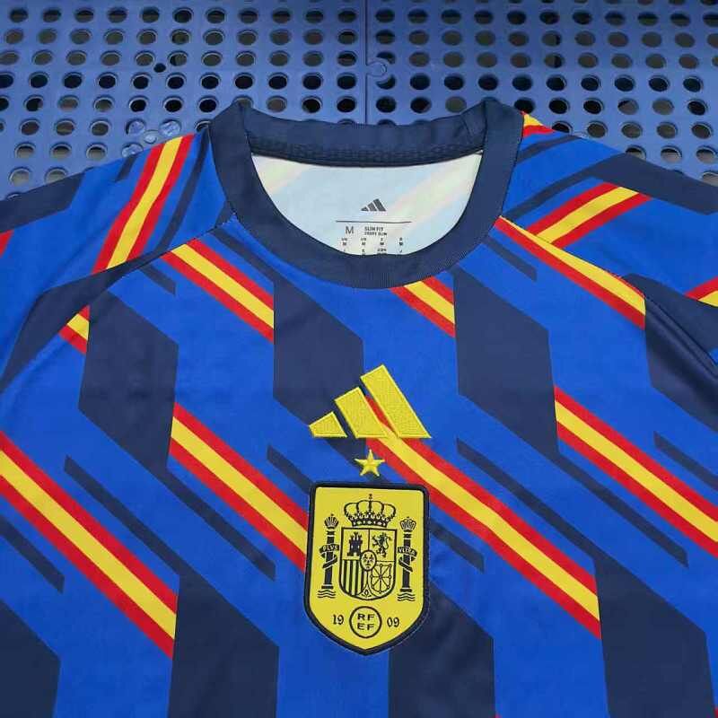 Spain Pre-match Training Jersey For Men Football Training Shirt_voghion.com