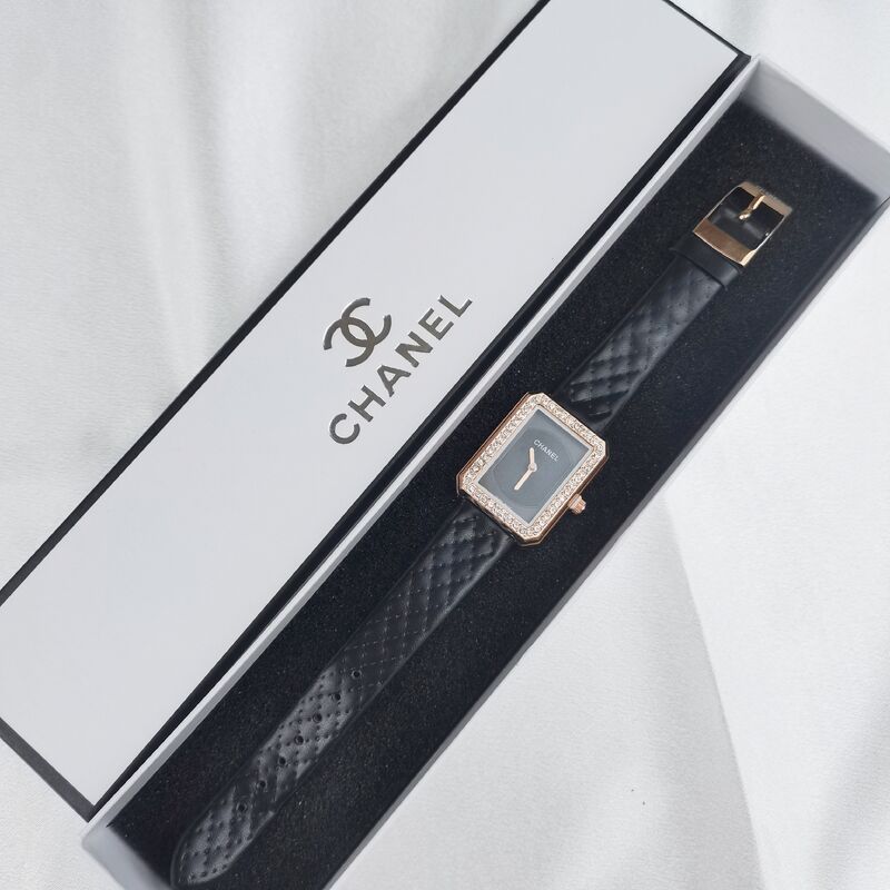 【Inclusief doos】Chanel klassiek dameshorloge in Koreaanse stijl, trendy, veelzijdig quartz polshorloge met diamanten voor dames