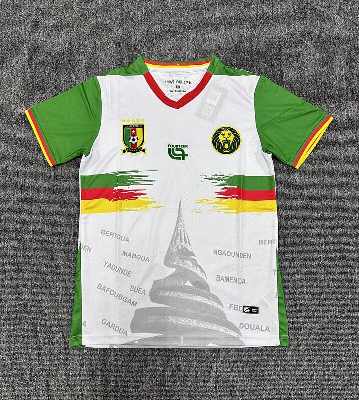 2526 Cameroon White| Fan A| Adult Youth Daily Wear Soccer Tee Football Fan Jersey Shirts_voghion.com