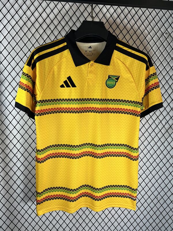 Żółty zestaw do sportów outdoorowych z albumem Jamaica Lord Fan, szybkoschnący_voghion.com