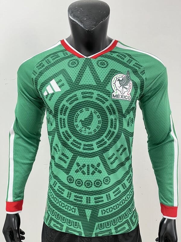 25-26 Mexico Shirt met lange mouwen Volwassenen Jeugd Speler van het Jaar voor het WK 2026 Voetbalshirts_voghion.com